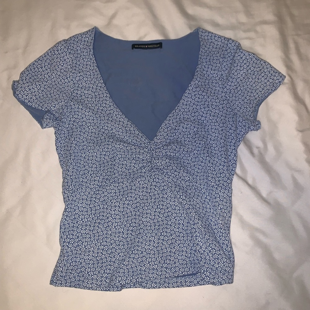 Brandy Melville Gina top blue floral